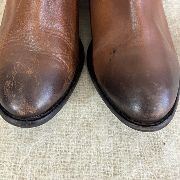 Roan Elsia Western short ankle boot brown leather women size 7 - Picture 3 of 11